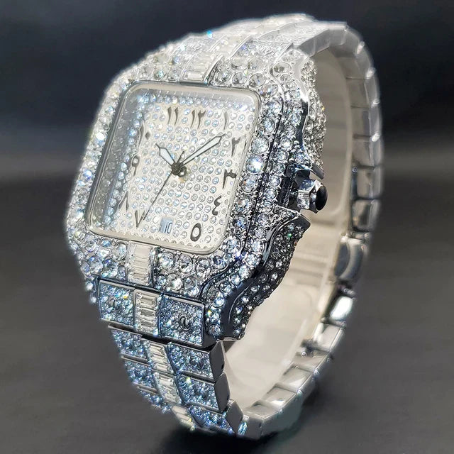 Jewelux Arabic Iced Out Watch